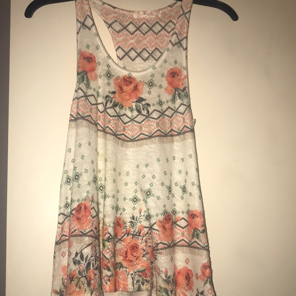 Floral knit shirt